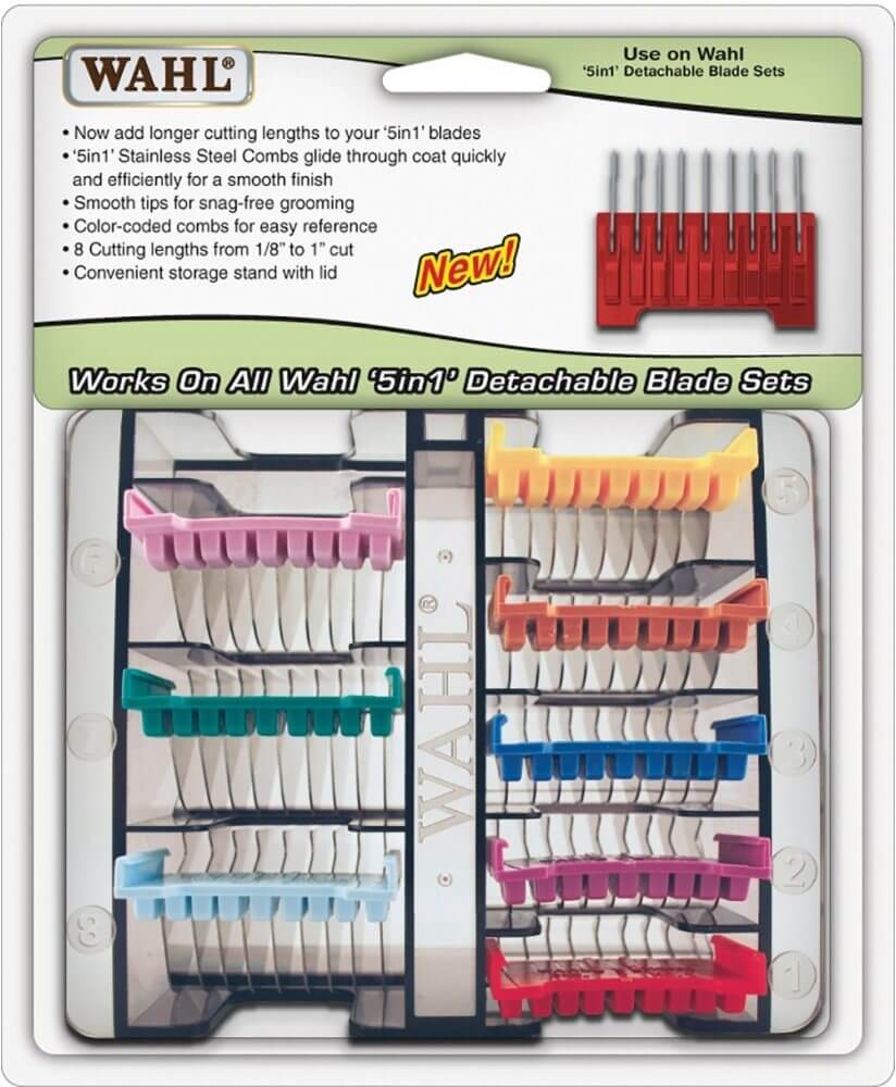 Wahl 5 in 1 Stainless Steel Attachment Guide Comb Kit Clippersharp Ltd